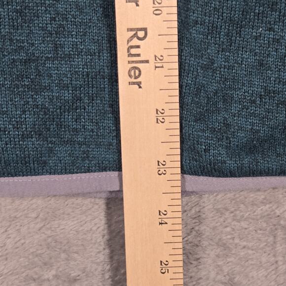 Two LL Bean Women's Sweater Fleece Pullovers Medium Soft Spruce And Red - Picture 5 of 15